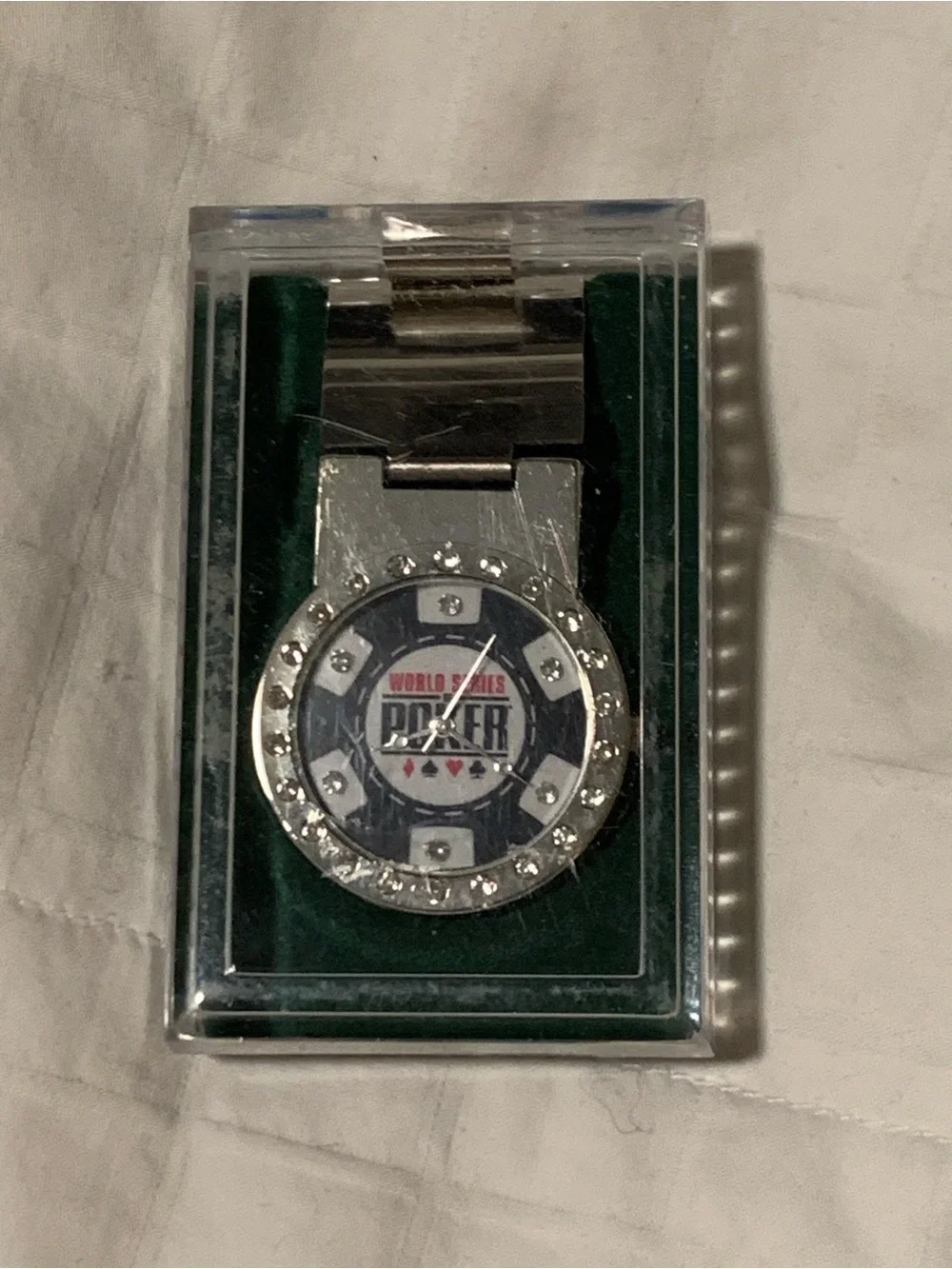 World Series of Poker - Poker Chip Watch & Money Clip in Silver-Tone
